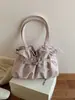 Bolsa de Ombro Plissada Estrela Estilo Coreano Nova Primavera para Mulheres, Bolsa Tote de Couro Macio Fashion para o Dia a Dia