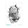 Pegatina de Tatuaje Temporal Impermeable Transfronteriza Cabeza de Lobo Agresiva Flor Brazo Hombres Estudio Fotográfico Foto Brazo Personalizado Animal Pegatina de Tatuaje