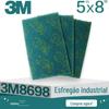 Esponja de limpeza industrial 8698 folha de nylon verde pano escovado pano para vegetais 5*8