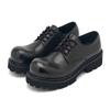 Primavera 2025 Nuevos Zapatos Derby Negros para Hombre Zapatos de Moda Versátiles Estilo Británico Plataforma Aumenta la Altura Zapatos de Cuero de Punta Grande