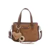 Bolso de mano vintage de ante patchwork para mujer, estilo Maillard, bolso de nicho para el día a día, se puede llevar cruzado, elegante bolso de moda de un solo hombro