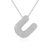 Collar Nuevo Estilo Europeo y Americano 2024 con Incrustaciones Collar de 26 Letras Burbuja Moda para Mujer Regalo de Cumpleaños Joyería