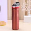 Taza Aislada Tipo Cierre para Adultos, Mujeres Embarazadas, Acero Inoxidable, Hombres y Mujeres, Taza de Agua Portátil Deportiva, Taza de Gran Capacidad, Taza de Agua con Popote