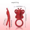 Anillo Esencia Candado Mariposa Merlos Aplicación Masaje Vibratorio Retardante Doble Anillo Juguete Sexual para Adultos