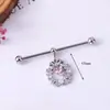 Barra Industrial Transfronteriza Europea y Americana Puente de Oreja de Acero Inoxidable Clavo Largo para Hueso de Oreja Ala Goteo de Aceite Barra Recta Clavo para Oreja Perforación de Corazón