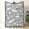 Manta de Dibujo Divertida Transfronteriza TK para Niños, Lavable a Máquina, Arte para Pintar DIY, Manta de Regalo para Actividad de Juego Padre-Hijo