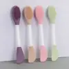 Herramientas de Maquillaje de Belleza Tpr Doble Cara Silicona Brocha para Mascarilla Suave Limpieza Facial Masaje Mascarilla de Barro Herramienta DIY para Spa