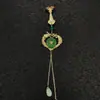 Colgante estilo antiguo adorno colgante para solapa de cheongsam broche de sensación retro de alta calidad abanico Ruyi accesorio colgante para ropa accesorios de borla mujeres