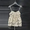 Nuevo Top Camisola Bordado de Diseño de Nicho para Mujer Verano 2026 + Pantalones Casuales de Trabajo con Cuentas