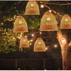 Nova luminária de cesta de bambu para exterior transfronteiriça, luminária pendente vintage tecida em bambu, luminária de cesta de bambu decorativa para camping em arte de rattan, luminária tecida em bambu atmosférica