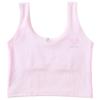 Camiseta interior tipo chaleco de algodón 9-12 con copas en el pecho, top sin mangas de cuello redondo para niñas, adecuado para estudiantes, ropa de verano