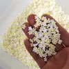 Manicure flor de cinco pétalas joia resina fosca tridimensional flor de cerejeira sólida mini flor branca para unha aplicação diamante decoração atacado