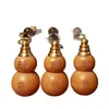 Llave de Gourd Tesoro de Riqueza Madera de Durazno Arena Roja Animales del Zodiaco Doce Direcciones Traer Riqueza y Fortuna Colgante Pequeño Tallado en Madera Maciza Regalo