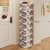 Zapatero sencillo para dormitorios, apartamentos pequeños de alquiler, zapatero de entrada de casa de varias capas, zapatero plegable y estante de almacenamiento