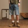 Marca da Moda Jeans Solto Reto da Moda Japonês Masculino Primavera e Verão Roupa de Trabalho Casual Versátil Calça Shorts Azul