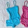 Conjunto feminino de verão Y2K fofo com estampa de coração e bolinhas, colete INS transfronteiriço, regata sem mangas e shorts, personalizado