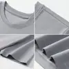 Camiseta de Manga Corta con Cuello Redondo para Adelgazar los Hombros Estampado Personalizado Logo Sentido Fresco Protección Solar Absorción de Humedad Secado Rápido Ropa de Trabajo Personalizada