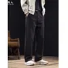 Pantalones casuales de algodón puro, estilo old-money, frescos y modernos, para hombre, nueva colección otoño 2026, corte holgado, talla grande, pantalones largos de pierna recta
