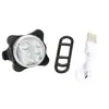 Nova Luz de Carro Bicicleta Mountain Bike USB Luz de Alerta Luz Dianteira+Traseira LED Luz de Emergência Acessórios de Ciclismo