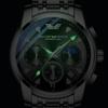 Comercio Exterior Más Vendido Negocios Luminoso Impermeable Reloj de Cuarzo para Hombre Modelo Clásico con Manecillas Pequeñas y Tres Subesferas Multifuncional Reloj de Cuarzo