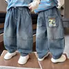 Ropa para Niños Niños Pantalones Vaqueros de Primavera y Otoño Estilo Coreano Niños Guapos Holgados Pantalones Scimitar Pantalones de Otoño para Bebé Comercio Exterior