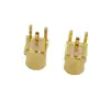 Asiento de auricular de placa de circuito impreso recto chapado en oro de latón comunicación 50 euro Conector coaxial RF MMCX-KE