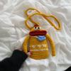 Bolsita Tejida Personalizada para Niñas, Bolso Cruzado para Teléfono Móvil, Estilo Coreano, Bolso Decorativo Divertido de Monedas para Niños, Bolso Cruzado