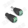 Adaptador de CC directo de fábrica tira de luces LED conector de tornillo de diadema de CC cabezal macho y hembra 2.1 poste de unión