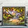 Paisaje DIY pintura al óleo digital planta pintura pintada a mano flor pintura decorativa pintada a mano pintura al óleo de pared relleno LY