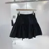 Saia Curta Elegante de Renda com Cadarço e Laço Estilo Coreano/Ballet para Mulheres, Nova Saia Plissada de Cintura Alta Linha A Emagrecedora para o Verão