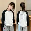 Camiseta base de doble cara con forro de forro polar para niñas, camiseta casual de manga larga para otoño e invierno para niños mayores, top cálido y suave
