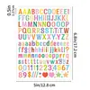 Adesivos de letras de 0,5 polegada fonte artística colorida à prova d'água tamanho pequeno decoração de diário diy adesivos de letras em inglês
