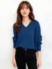 Suéter de punto suelto estilo perezoso retro francés para mujer Otoño e Invierno Nuevo Simple Casual Cuello Rayas en las axilas Top de punto