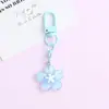 Llavero Transparente de Sakura Fresca de Colores Colgante Lindo Cadena para Teléfono Celular Bolso Muñeca Adorno Pequeño Al por Mayor
