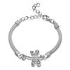 Moda europea y americana pulsera infinita de plata chapada con palabra infinita creativa Diamante simple decoración de mano al por mayor