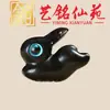 Acessórios de Ornamento de Coelho do Zodíaco em Escultura de Madeira Ébano, Pingente de Coelho Fofo em Jacarandá Yiming Xianyuan, Acessórios Colecionáveis