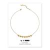 Chapado en Latón Oro Verdadero 18K/Oro Blanco Europeo y Americano ins Tendencia de Moda Dulce Cool Set de Collar y Aretes de Flores para Mujer