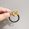 Nuevo anillo metálico simple para el pelo cuerda para el pelo estilo europeo y americano para coleta de mujer alta elasticidad cuerda para la cabeza triangular manualidad anudada accesorios para el pelo al por mayor