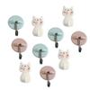 Ganchos Adhesivos Fuertes de Camelia con Pegamento Posterior, Capacidad de Carga 1-3 kg, Ganchos Pequeños Cuadrados Móviles para Ferretería, Paquete de 10