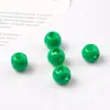 Pintura acrílica de 8 mm cuentas de 4 vías perforadas de cuatro vías cuentas sueltas cadena para teléfono móvil con cuentas pulsera accesorios de joyería diy