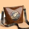 Comercio Exterior Bolso Tote Grande Jixiang Retro para Mujer Mochila de Viaje Ocio Transfronteriza Versátil Bolso Elegante para Viajar al Trabajo para Mujer