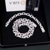 Taladro cabello Europa y Estados Unidos nuevo 10mm8 cadena cubana S925 plata juego completo moissanita hip hop moda pulsera para hombre GRA
