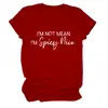 EU NÃO SOU MÁ, SOU PICANTE Camiseta Feminina Casual Fashionável de Gola Redonda e Manga Curta - Amazon Ebay Site Independente