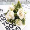 Ramo de rosas, flores de simulación, decoración para sala de estar, dormitorio, adornos, arreglos florales, flores falsas, fotografía de boda, flores en sostenimiento, pintura al óleo, rosa