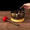 Cuenco Cantante de Luna Llena Hecho a Mano Nepalí Herramienta de Sanación Cuenco de Cobre Cuenco de Meditación Cuenco Sonoro Sánscrito Cuenco Sonoro Adorno de Escritorio