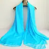 Bufanda Grande Roja de Seda para Mujer, Bufanda de Moda para Primavera y Otoño, Chal de Gasa, Bufanda de Color Sólido para Invierno, Bufanda Larga para Bailar, Nueva