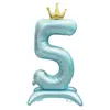 Globos de Corona de Pie de 42 pulgadas Transfronterizos en Rosa, Azul y Negro Números 0-9 para Decoraciones de Cumpleaños de Niños y Niñas al por Mayor