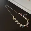 Dulce Collar de Perlas de Color Dopamina para Niñas, Cadena Fresca y Elegante para la Clavícula, Accesorio Estilo Vacaciones en la Playa