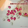 Pedras de Strass para Nail Art Cor Vermelho Rosa, Estrelas-do-mar Pontiagudas Brilhantes Cor Ameixa Vermelha, Flor de Ameixa, Strass em Formato de Bala de Gelo, Decorações Mistas para Unhas Atacado