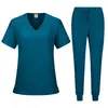 Uniforme de Enfermeira Personalizado Tecido Poliéster Microelástico Estampado Roupas de Lavar Mãos para Clínica Vestuário Médico Macacão de Cirurgia Pedir a Partir de Uma Peça